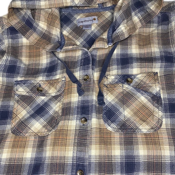 Carhartt Shacket•relaxed fit hooded long sleeve• RUNS SMALL• Fits like a Medium - Picture 3 of 4